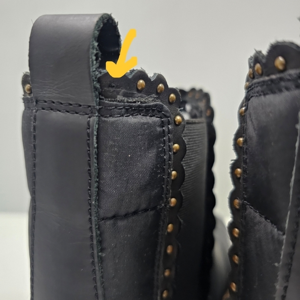 Free People Atlas Ankle Boot Womens EU 39.5 Black Quilted Puffer Chelsea Winter - Picture 10 of 16